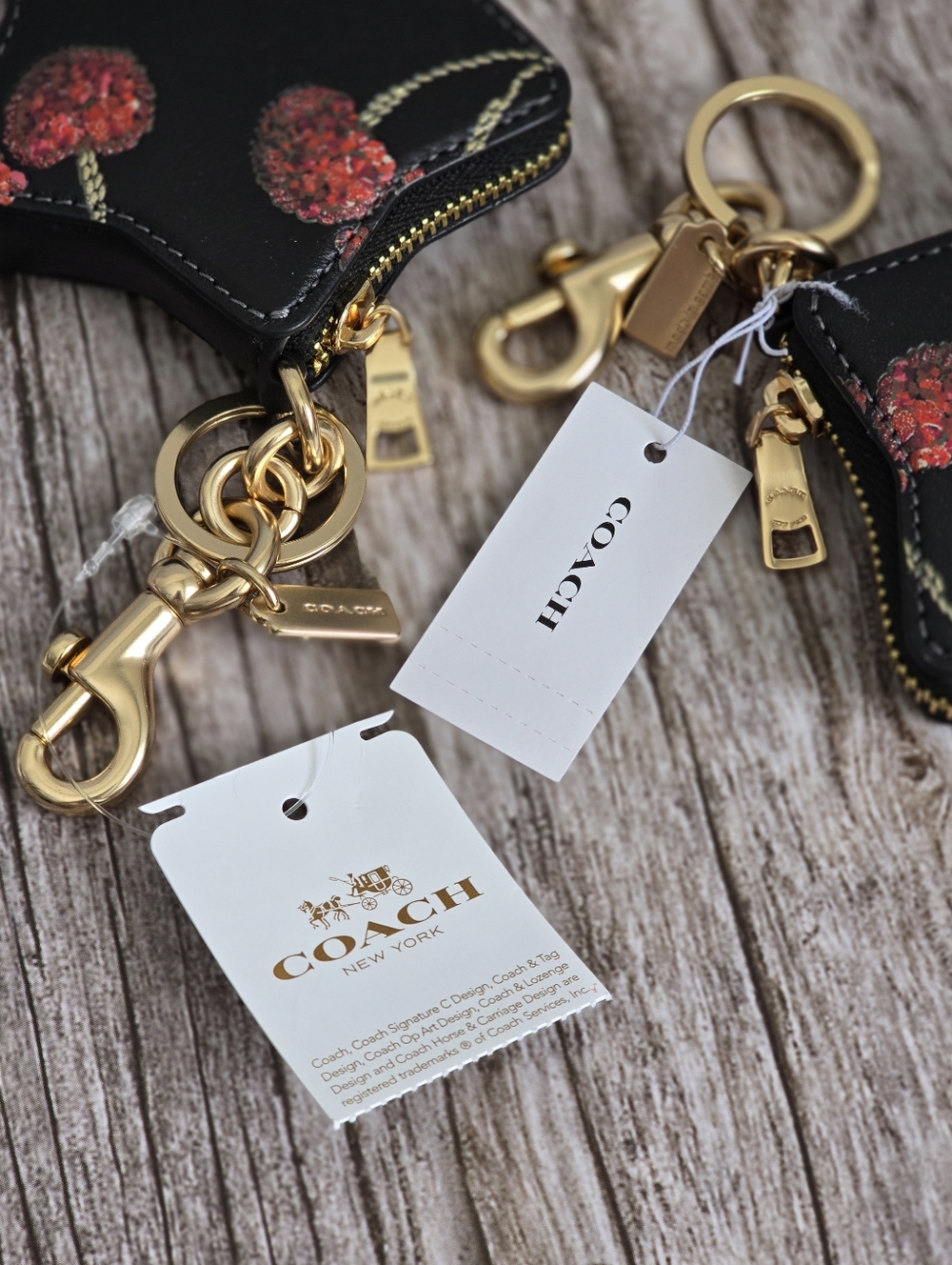 *NWT* COACH Star Bag Charm Pouch With Cherry Print - Picture 5 of 9